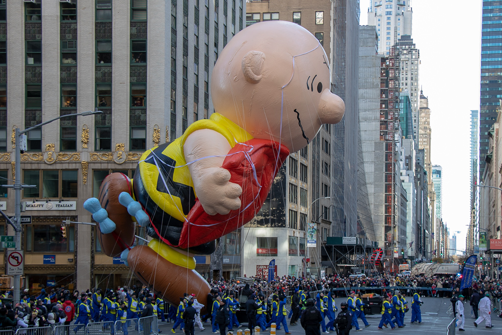 Charlie Brown na Macy's Thanksgiving Parade em Nova York