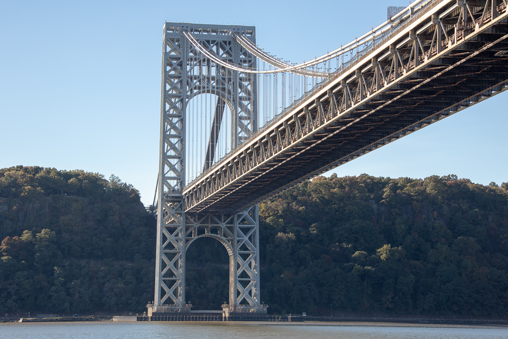 George Washington Bridge e os Palissades em New Jersey