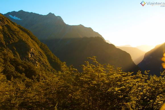 Amanhecer na Routeburn Track Nova Zelândia