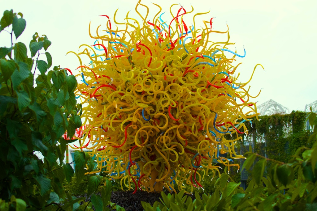 Sol no Chihuly Garden and Glass em Seattle