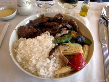 Almoco Classe Executiva Singapore Airlines